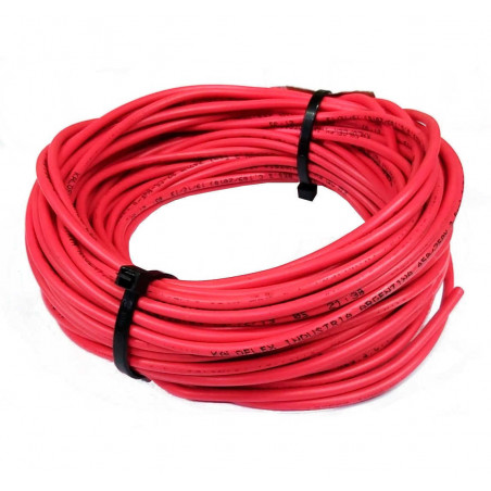 Cable Unipolar 6mm2 rojo rollo 30 Metros