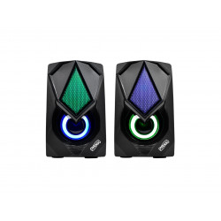 Parlante NISUTA OSPAU66 para PC USB RGB negro