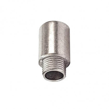 Conector GC largo 1' aluminio sin tuerca