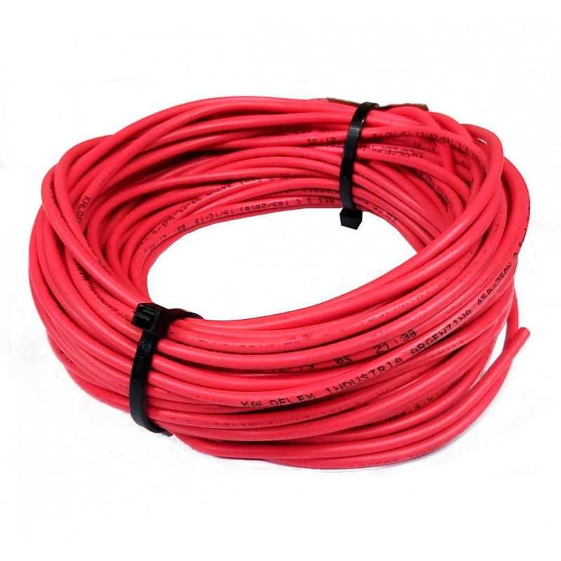 Cable unipolar 1,5mm2 rojo rollo 35 metros