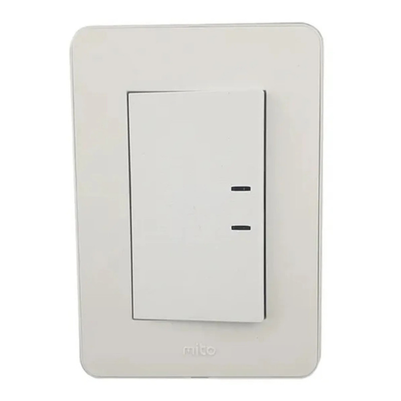 Llave de luz JELUZ MITO 1 punto 10A blanco