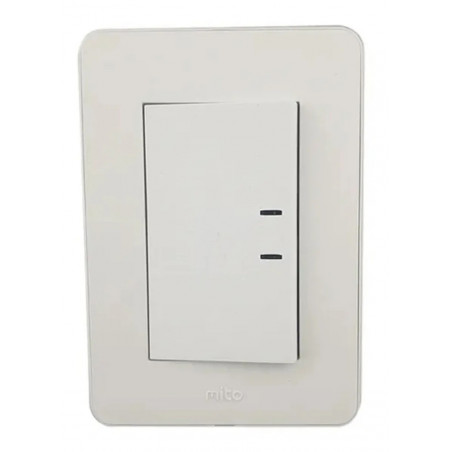 Llave de luz JELUZ MITO 1 punto 10A blanco