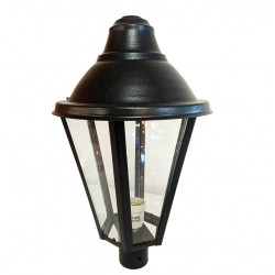 Farol POL-LUZ FA32 para 1 luz E27 chapa hexagonal negro