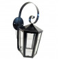 Farol hexagonal BOALUZ para 1 luz E27 con mensula negro