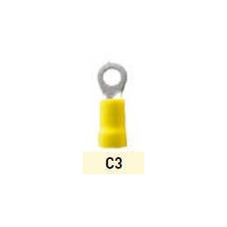 Terminal preaislado anillo 6mm2 amarillo