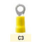 Terminal preaislado anillo 6mm2 amarillo