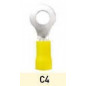 Terminal preaislado anillo 6mm2 amarillo