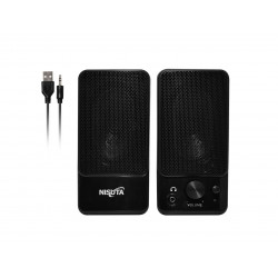 Parlante NISUTA NSPAU64 para PC 500W USB negro