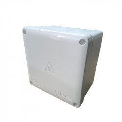 Caja de paso SISTELECTRIC pvc exterior IP65 16.5x16.5x11cm con tapa blanca