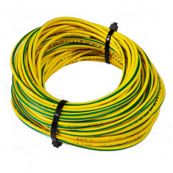 Cable Unipolar 6mm2 verde amarillo rollo 35 Metros