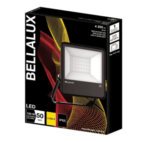 Reflector led BELLALUX IP65 50W 4000lm 3000K luz cálida