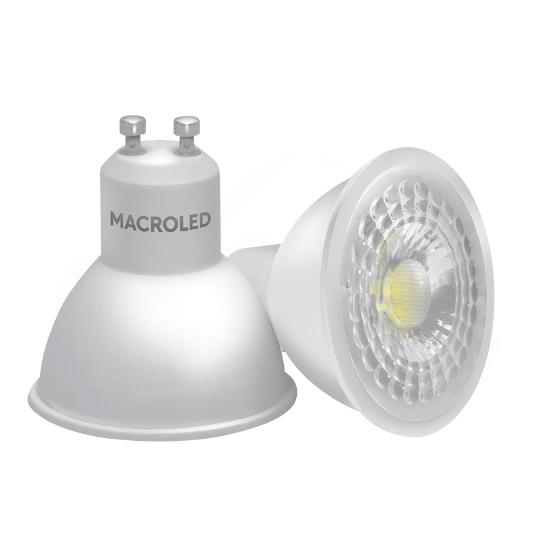 Lámpara led MACROLED dicroica eco GU10 7W 2700K luz cálida