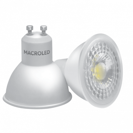 Lámpara led MACROLED dicroica eco GU10 7W 2700K luz cálida