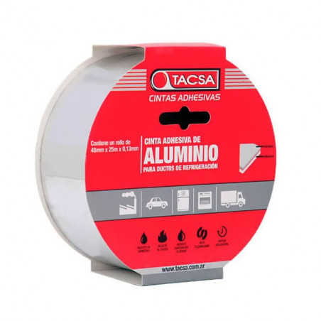 Cinta adhesiva TACSA aluminio 48mm por 25 metros