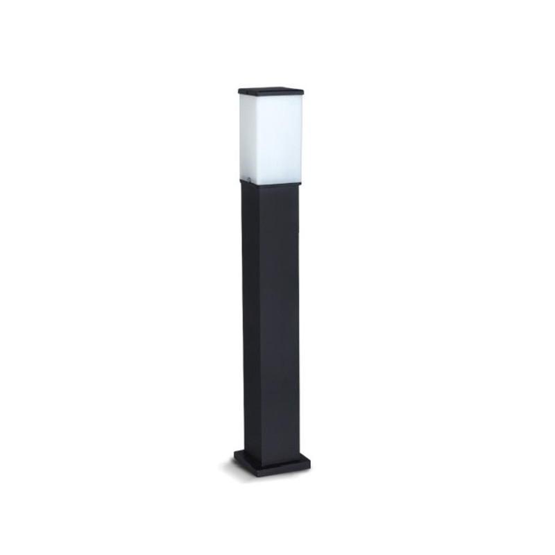 Farol F.W. cuadrada para 1 luz E27 50cm negro