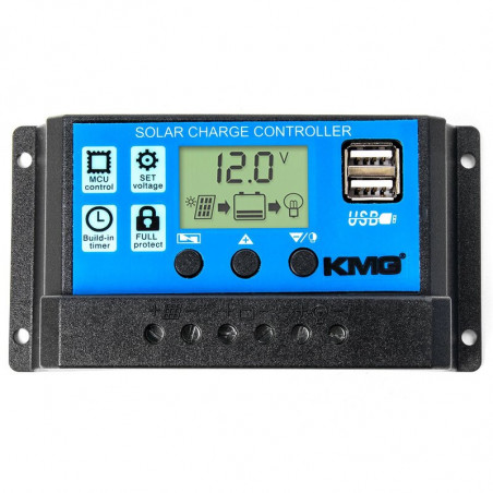 Regulador de carga TRV 20A 12-24V para panel solar PWM