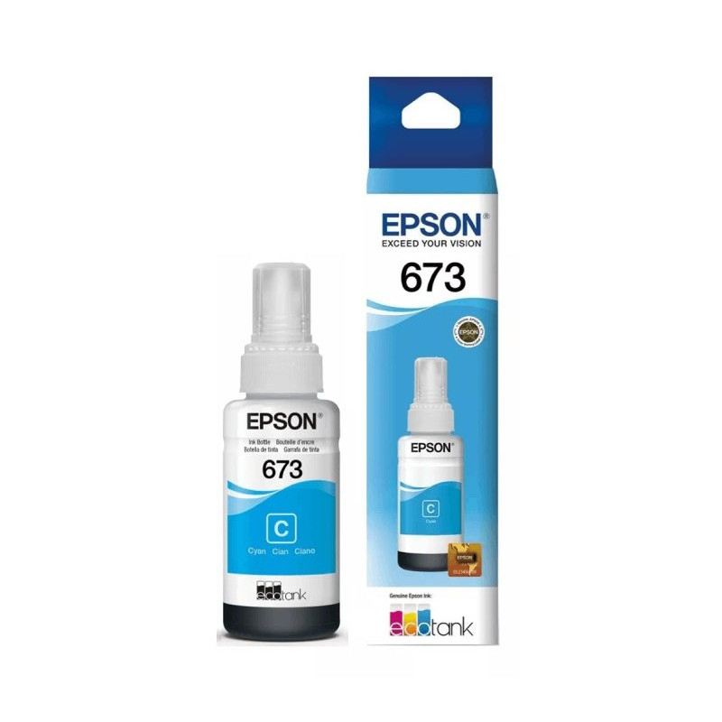 Botellon EPSON original cian t673220 (673)