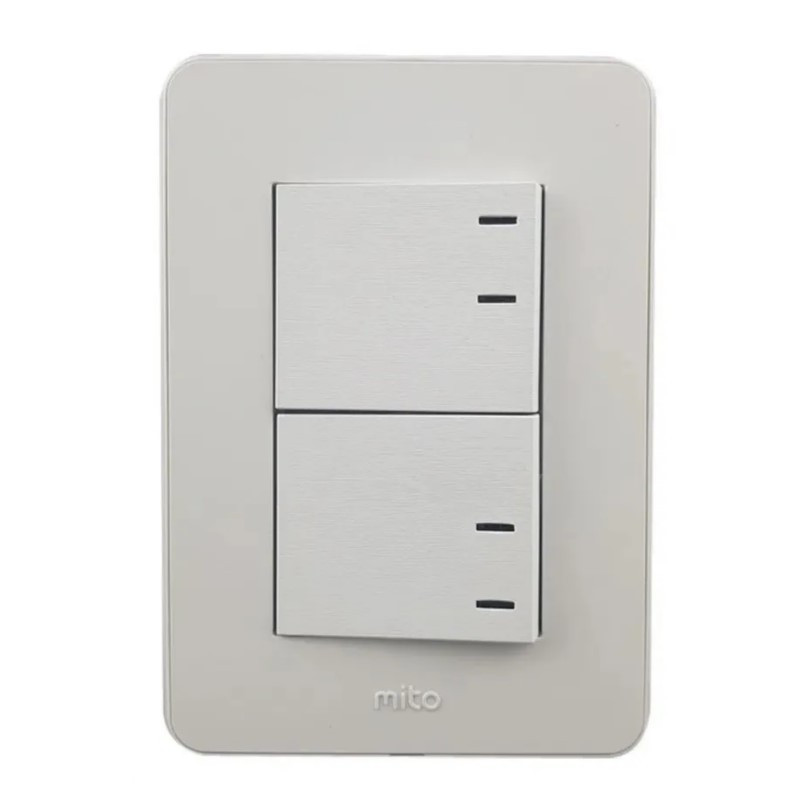 Llave de luz JELUZ MITO 2 punto 10A blanco