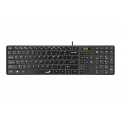 Teclado GENIUS SLIMSTAR 126 multimedia USB ultra delgado negro