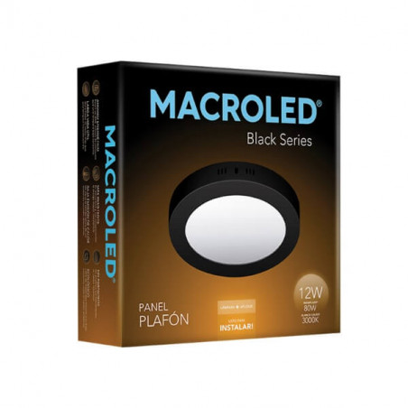 Plafón led MACROLED redondo 12W 1060lm 3000K luz cálida