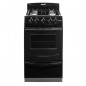 Cocina ESCORIAL CANDOR BLACK gas licuado 4 hornallas negro