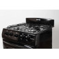 Cocina ESCORIAL CANDOR BLACK gas licuado 4 hornallas negro