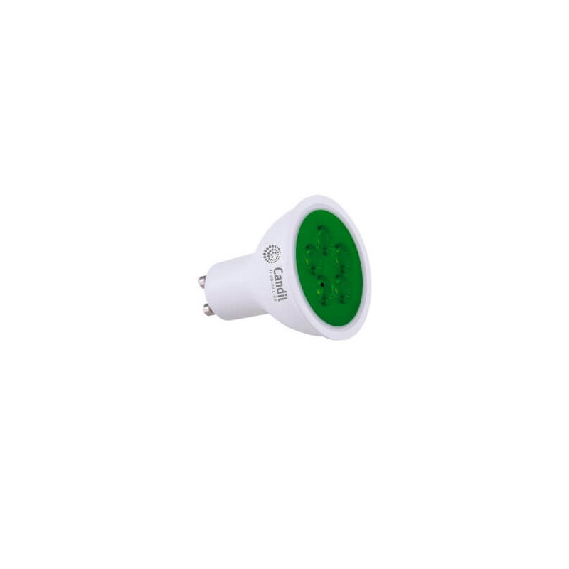 Lámpara led CANDIL Dicro GU10 4.5W 220v 325lm Verde