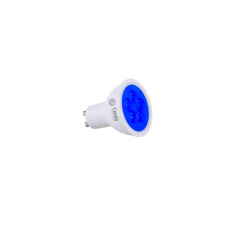 Lámpara led CANDIL Dicro GU10 4.5W 325lm 220v Azul