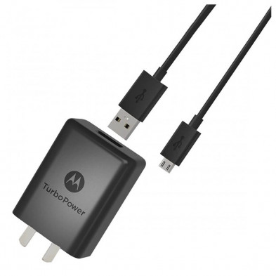 Cargador original MOTOROLA TURBOPOWER 20W micro USB con cable