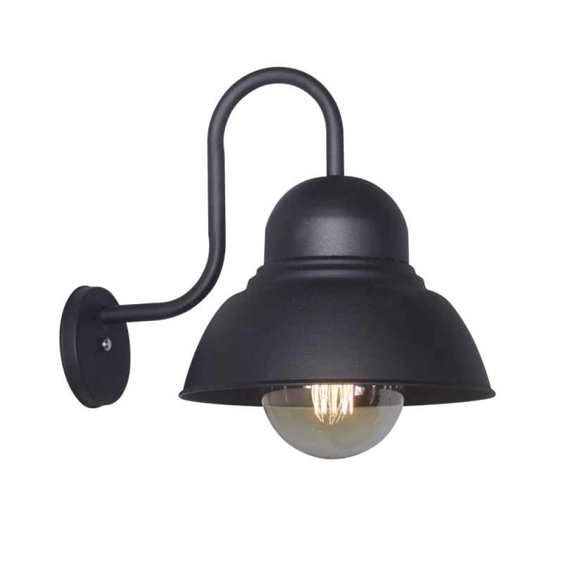 Aplique FERROLUX GALPONERO para 1 luz E27 negro