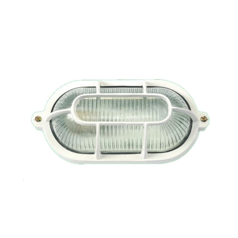 Tortuga ovalada para 1 luz aluminio blanco