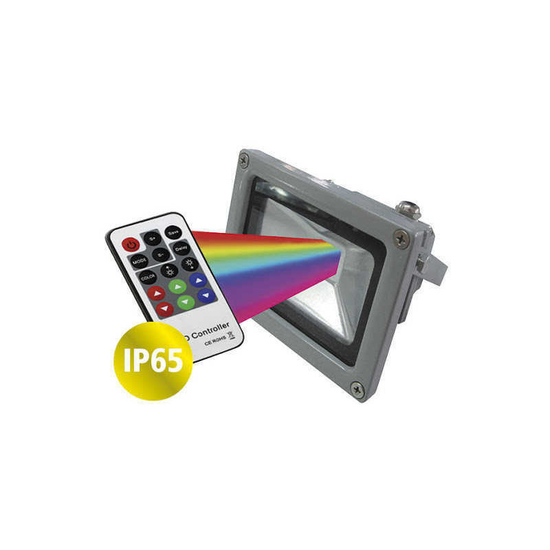 Reflector led TBCin IP65 30W RGB con control remoto