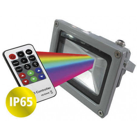 Reflector led TBCin IP65 30W RGB con control remoto