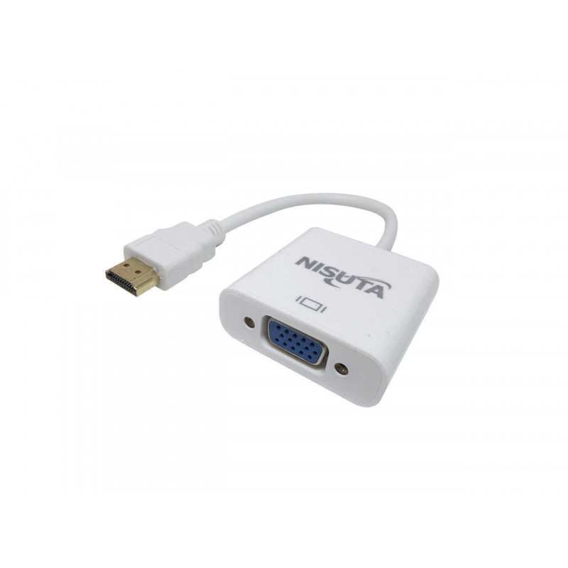 Conversor HDMI a VGA NISUTA NSCOHDVG4 con audio y alimentación