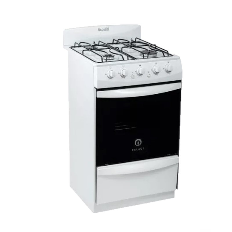 Cocina ESCORIAL PALACE gas licuado 4 hornallas blanco