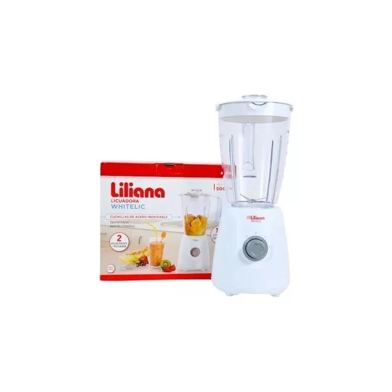 Licuadora LILIANA WHITELIC jarra 2 litros con 2 vel blanco 500w