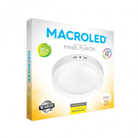 Plafón led MACROLED circular 24W 2160lm 3000K luz cálida