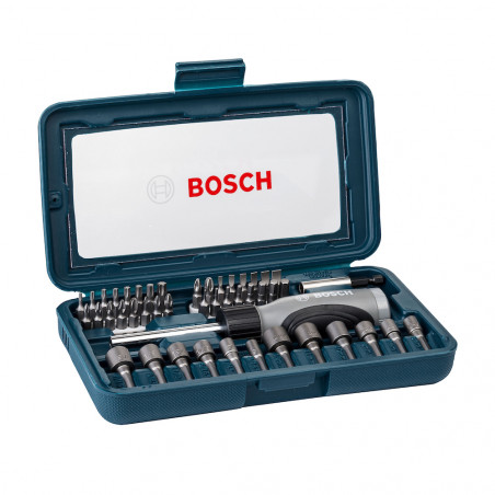 Set de puntas y dados BOSCH EXTRA HARD 46 piezas