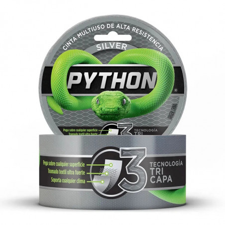 Cinta multiuso PYTHON 48mm por 9 metros alta resistencia gris