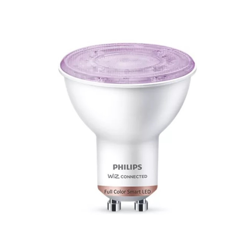 Lámpara led PHILIPS SMART dicroica GU10 240v 4.7W Wifi bluetooth RGB