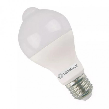 Lámpara led LEDVANCE CLA60 con sensor E27 9W 806lm 3000K biv luz cálida