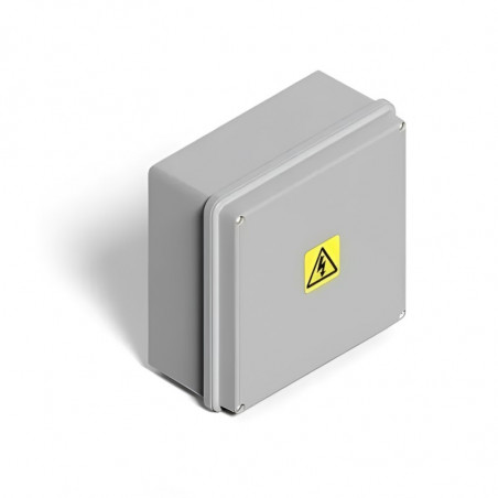 Caja de pase SISTELECTRIC pvc exterior IP65 11,5x11,5x8cm con tapa gris