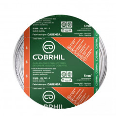 Cable unipolar COBRHIL 6mm2 blanco IRAM 2183-NM247-3