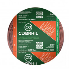 Cable unipolar COBRHIL 6mm2 marrón IRAM 2183-NM247-3