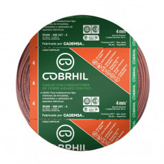 Cable unipolar COBRHIL 4mm2 marrón IRAM 2183-NM247-3