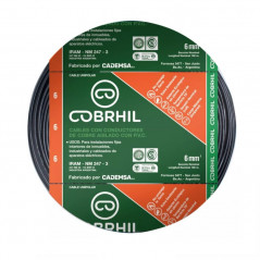 Cable unipolar COBRHIL 6mm2 negro IRAM 2183-NM247-3