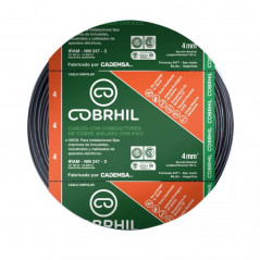 Cable unipolar COBRHIL 4mm2 negro IRAM 2183-NM247-3