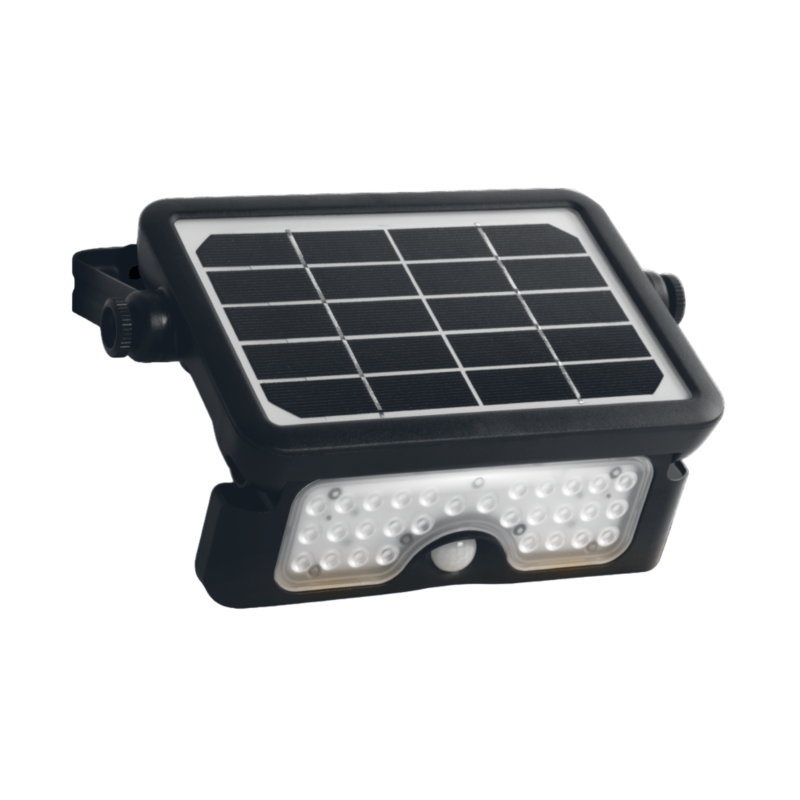 Luminaria solar MACROLED IP65 5W 500lm 6000K luz fría con sensor