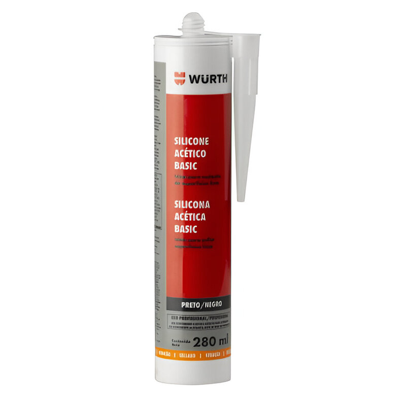 Sellador de silicona WURTH 280ML negro