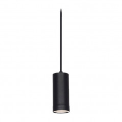 Colgante SAN JUSTO CANALS tubo para 1 luz GU10 negro